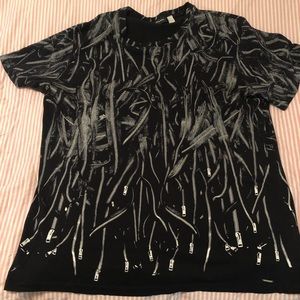 Diesel zipper graphic t shirt